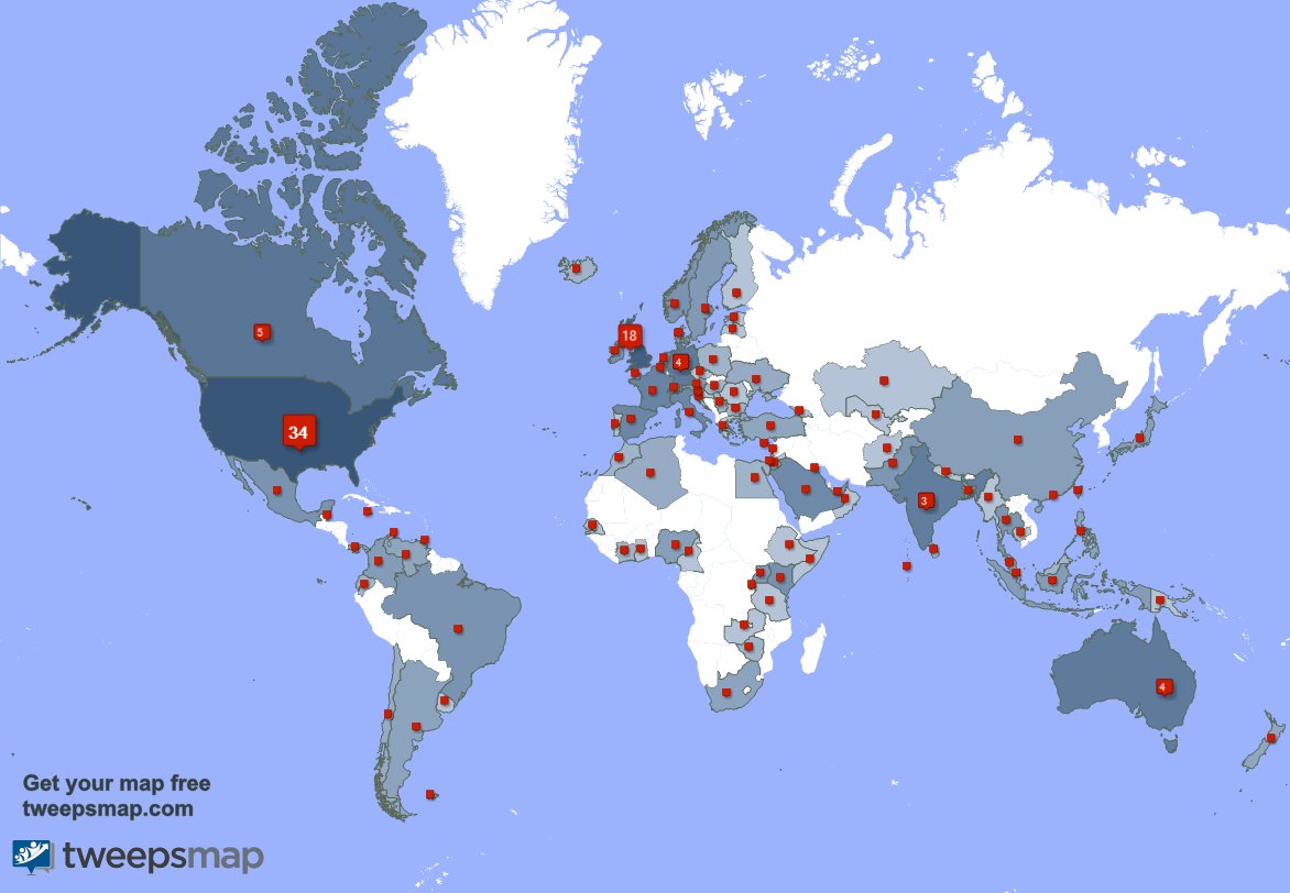 Special thank you to my 3 new followers from USA, and more last week. tweepsmap.com/!DrHeynenGeo