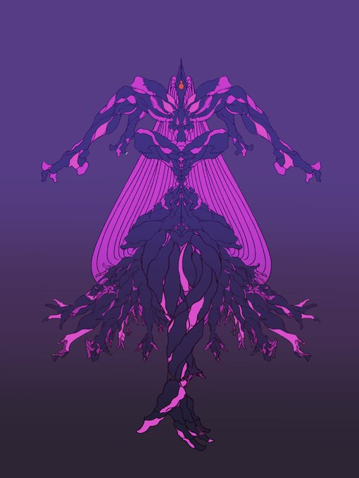 エルゴリガ3神「アモウルグ 」 通称:荒漠
腕脚反転の異形の神格。
戦慄級はコレの眷属。推定全高3m。
アマルリアはロボないし大型戦力が必要だがこちらは人間サイズでの戦力で討伐が必要。
精神汚染系の霊術を始めデバフ系効果を使ってこないがフィジカル系のパラメーターが非常に高い系。 https://t.co/ln6OrZ3PFE 