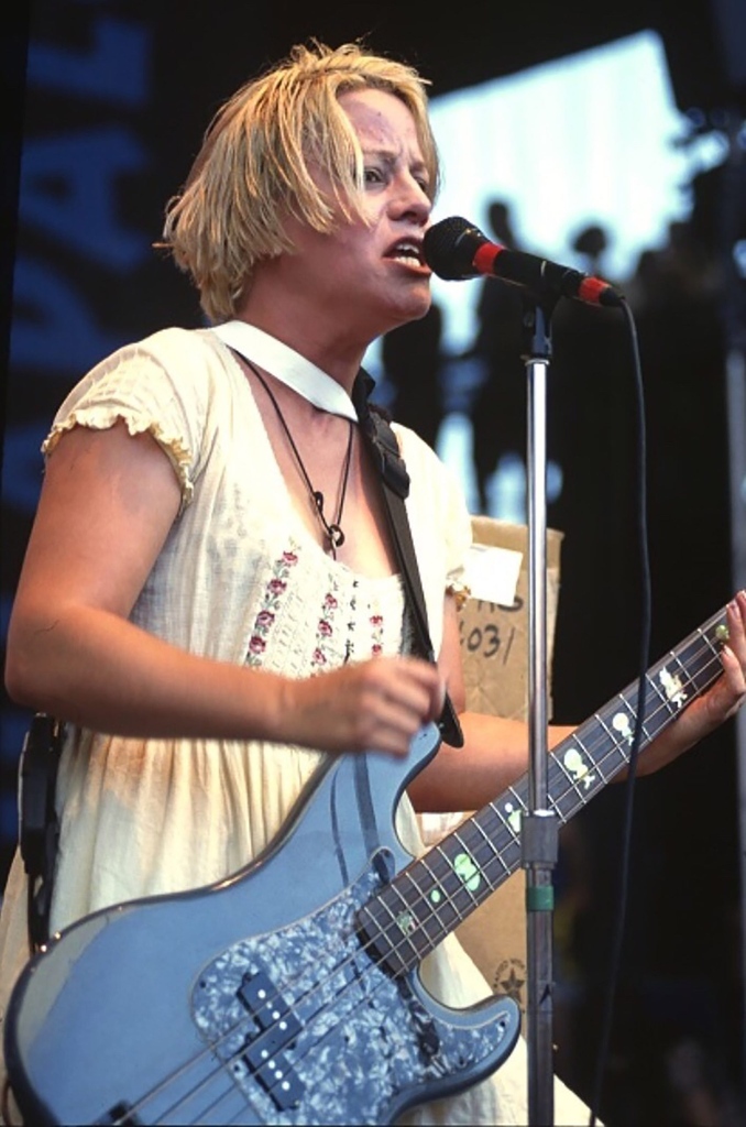 One of my last L7 tours in the early days, this one was taken at Lollapalooza in 1994. New hair, a new chapter on the horizon. ⁠
📷 Tim Mosenfelder⁠
⁠----------
#jenniferfinch #timmosenfelderphotography #bassist #livemusic #ontour #lollapalooza #l7theband #bandphotography