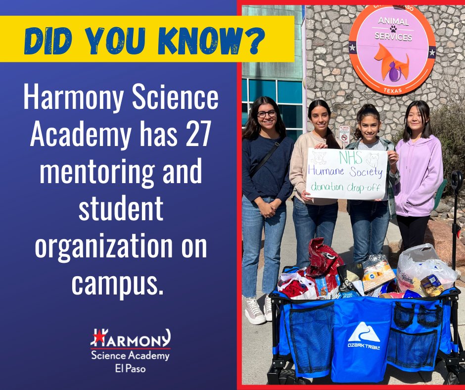 Did you know ... Harmony Science Academy has 27 mentoring and student organizations on campus, such as CRLP, which stands for College Readiness Leadership Program.   In this program, students develop confidence and learn the skills needed to be the leaders of tomorrow.