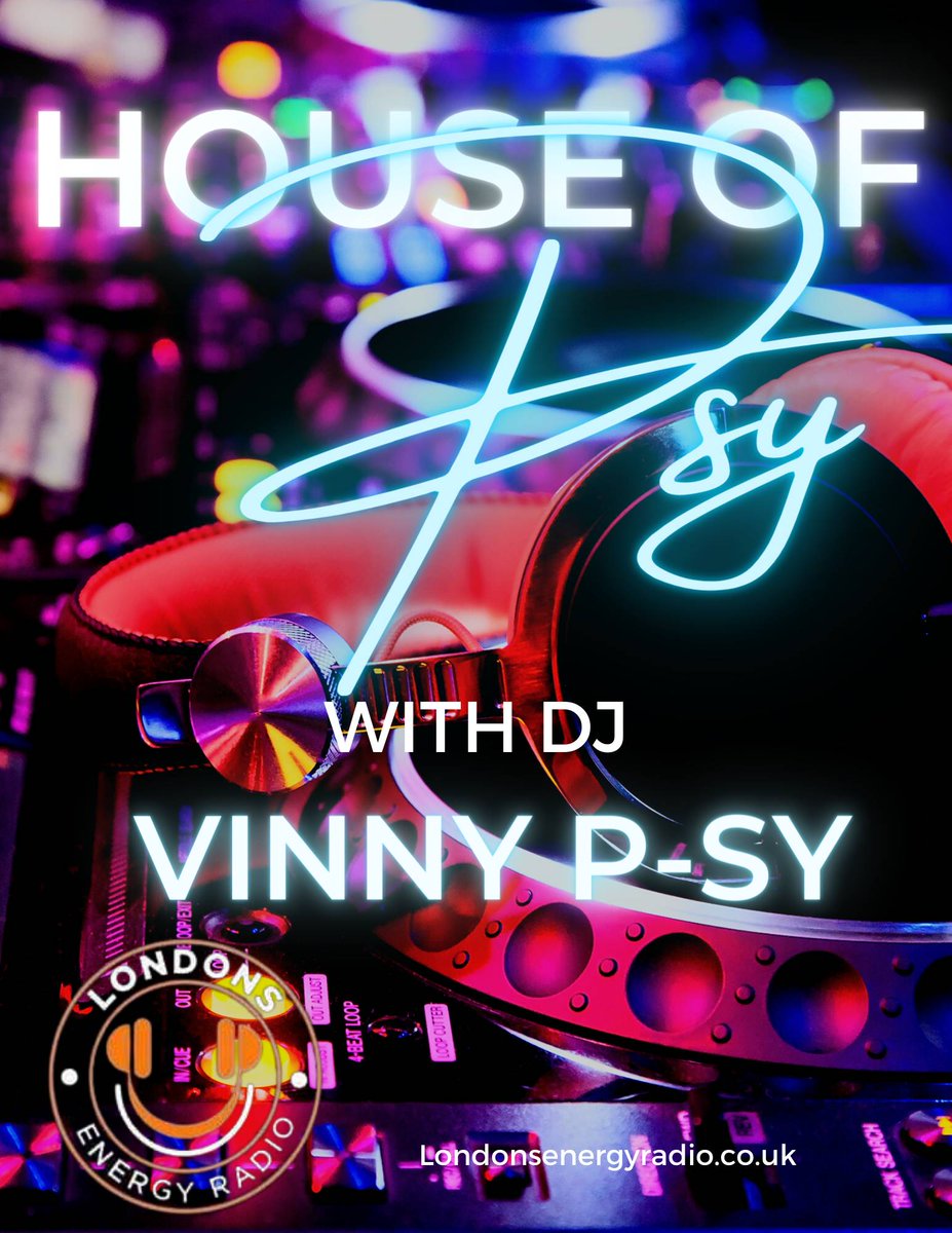 8-10 pm GMT

Vinny P-Sy playing all things House getting you ready for the weekend! Whether your raving or behaving, get in touch, let us know what your upto on the live chat!

Listen at Londonsenergyradio.co.uk
Or download the free Android app!
