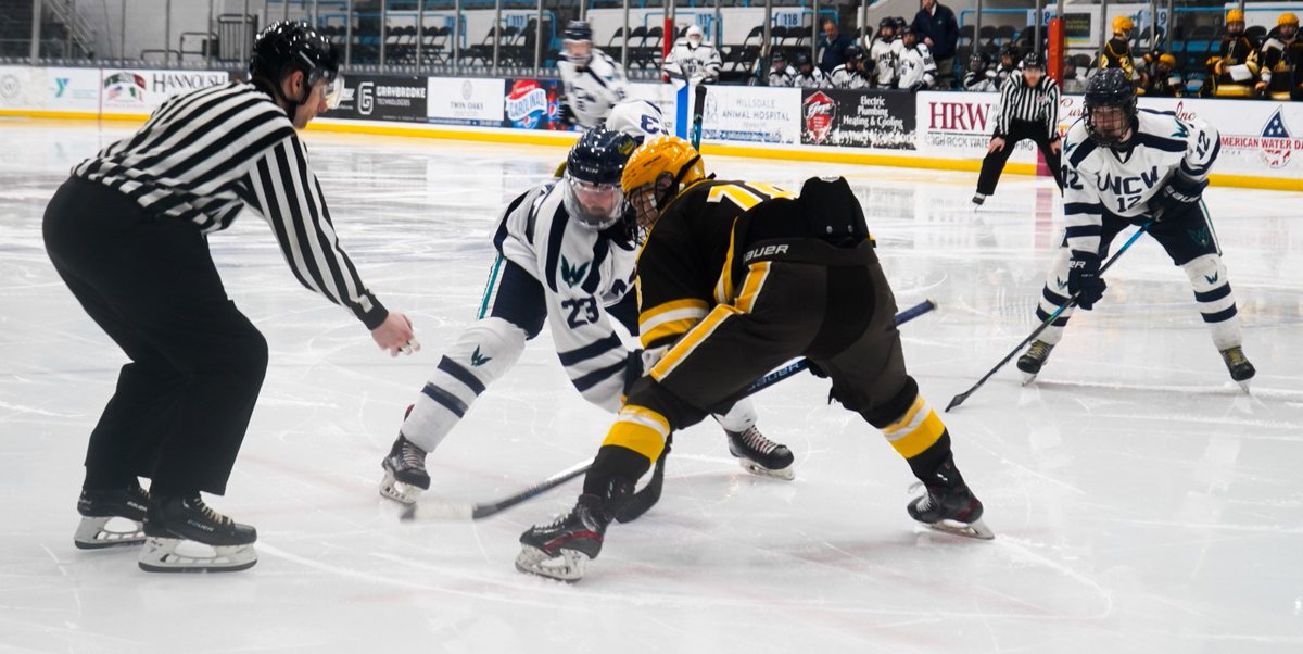 #ACCHL Quarterfinals Game 1 results:

ROWAN 6 - UNCW 3

- The Profs advance to the Semi-Finals to face #2 North Carolina at 10:30 AM EST tomorrow! Next up is #4 NC State vs. #5 Virginia Tech at 3PM. Live stream the game here: wralsportsfan.com/wral-sports/19…