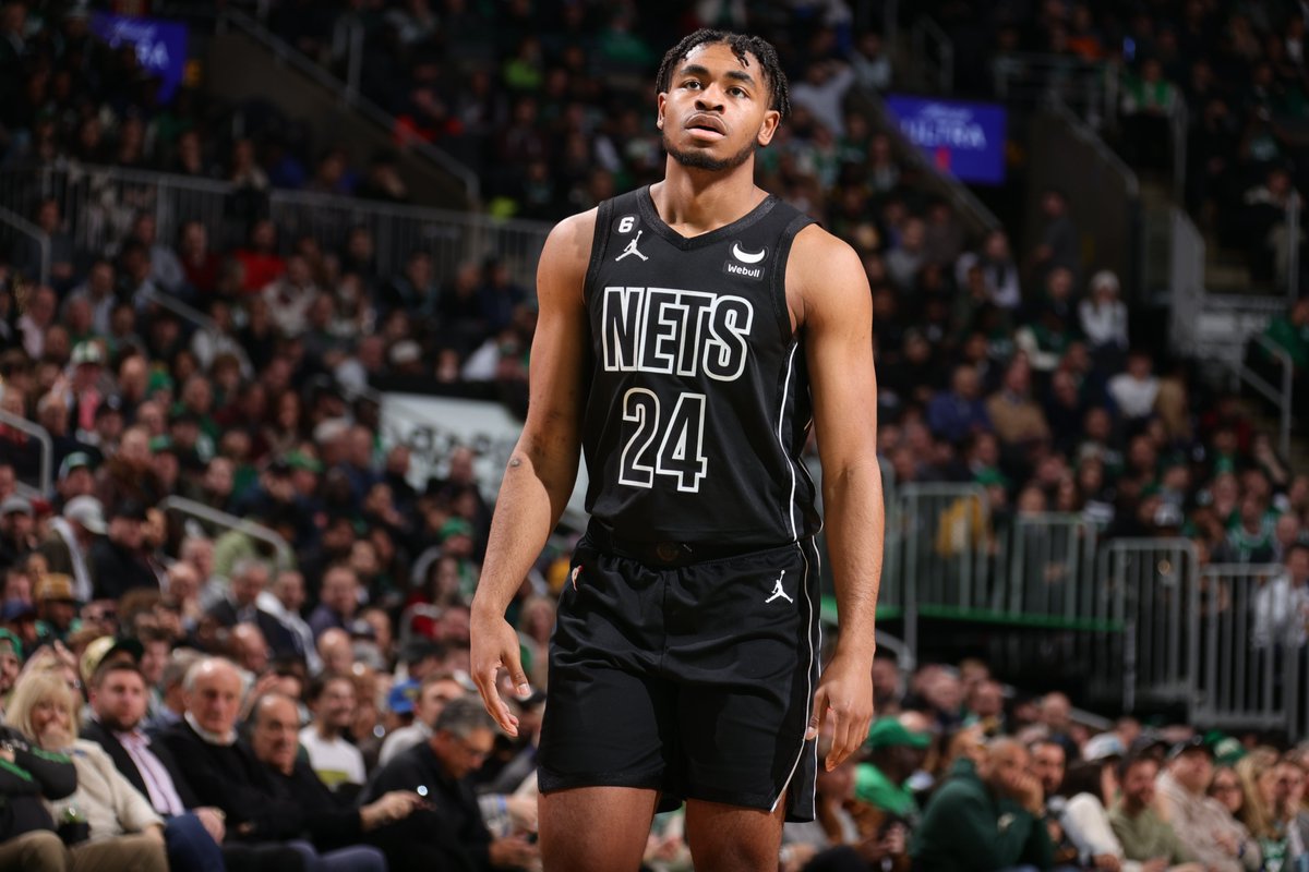 BleacherReport's tweet image. The NBA has fined Cam Thomas $40,000 for his use of “derogatory and disparaging” language during his postgame interview last night

Thomas apologized for using an anti-gay slur during the interview