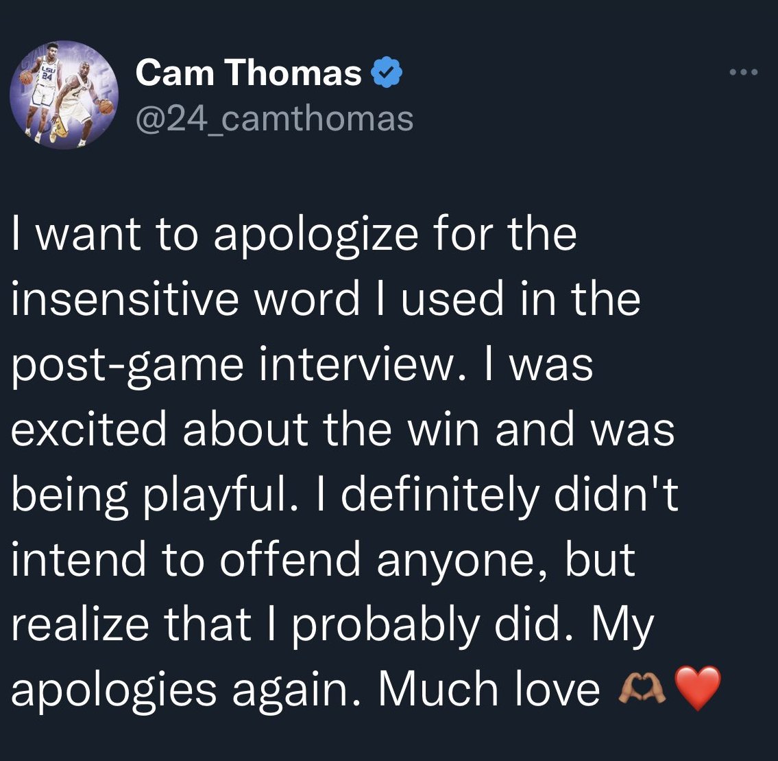 BleacherReport's tweet image. The NBA has fined Cam Thomas $40,000 for his use of “derogatory and disparaging” language during his postgame interview last night

Thomas apologized for using an anti-gay slur during the interview