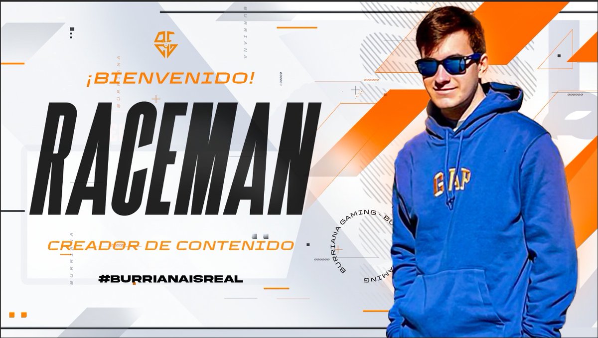 BurrianaGaming's tweet photo. #BurrianaGaming | Presentación. 

¡Tenemos el placer de anunciar a @raceman_333 como nuevo creador de contenido! Apoyando a estos nuevos talentos. 👀 ¡Bienvenido! 🧡

Os dejamos su #Twitch: 
➡️ https://t.co/uyn4PVp2Hq

#BurrianaIsReal🧡 https://t.co/Pmu3VxyX8j