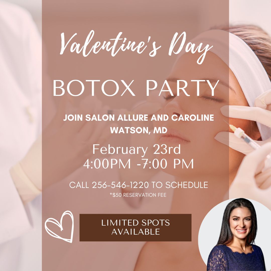 cwatsonmd2020's tweet photo. Join Salon Allure and I for a Botox Party!
Call 256-546-1220 to book! Call today! Spots are limited.
#hunstvillealabama #huntsvillebotox #huntsvilleophthalmology #botoxparty #botox #hunstville #alabama #hunstvillesmallbusiness https://t.co/wLNMk4AQW2