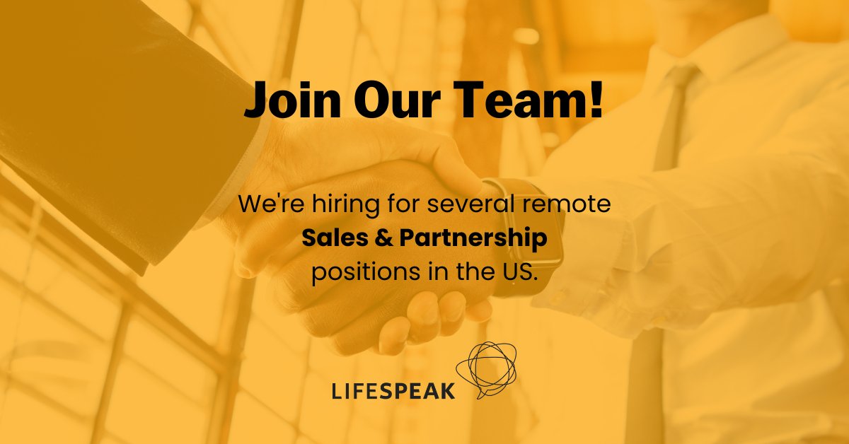 We're hiring for multiple remote Sales &amp; Partnership positions in the US! Individuals on this team thrive at building relationships in a fast-paced market &amp; are skilled at the development &amp; management of their business strategies. Apply today! lnkd.in/gnbatkNQ