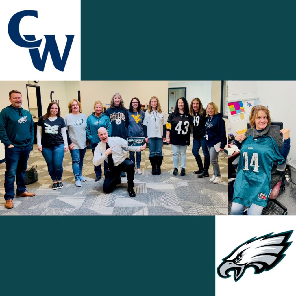 🚫👔🚫👠
We ditched our professional work attire today for some PHUN! Our Central Administration Office staff wore their favorite TEAM jersey today! Suspiciously on the Friday before the Super🏈Bowl! 🤔

#FlyEaglesFly
#GoScouts
#WeAreWeiser