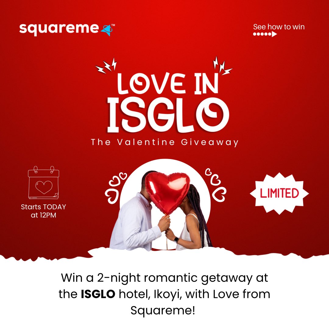 squaremeafrica's tweet photo. Valentine’s in a few days! 💃🏽💃🏽

Don’t know about you, but to us, a romantic getaway sounds like a perfect plan. Which is why we’ve organized the perfect staycation for you and the love of your life at ISGLO Hotel, Ikoyi. 

See how to participate below. Don’t sleep on this! https://t.co/rJa2WZSJhM