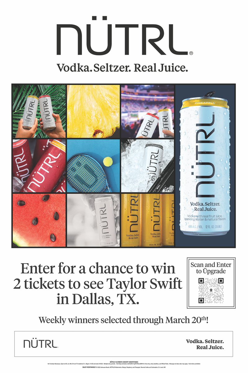 eaglebevsb's tweet photo. Calling all Swifties!!!! If you lost the great war, there’s still a chance for you to be the lucky one! 

Enter for a chance to win 2 tickets to see Taylor Swift in Dallas, TX! Tag your bffs to double your chances! 

Link to enter⬇️
https://t.co/g4xRCwaJZe

#nutrl #taylorswift https://t.co/VYwjSsWT0H