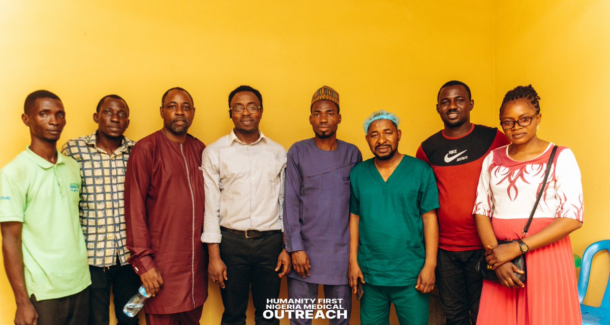 humanity1st_ng's tweet photo. The Team Lead HFN Global Health, Dr. Sanni Taofeek flanked by a team of Ophthalmologists from the University College Hospital (UCH) #Ibadan. https://t.co/iq1EaMFhnM