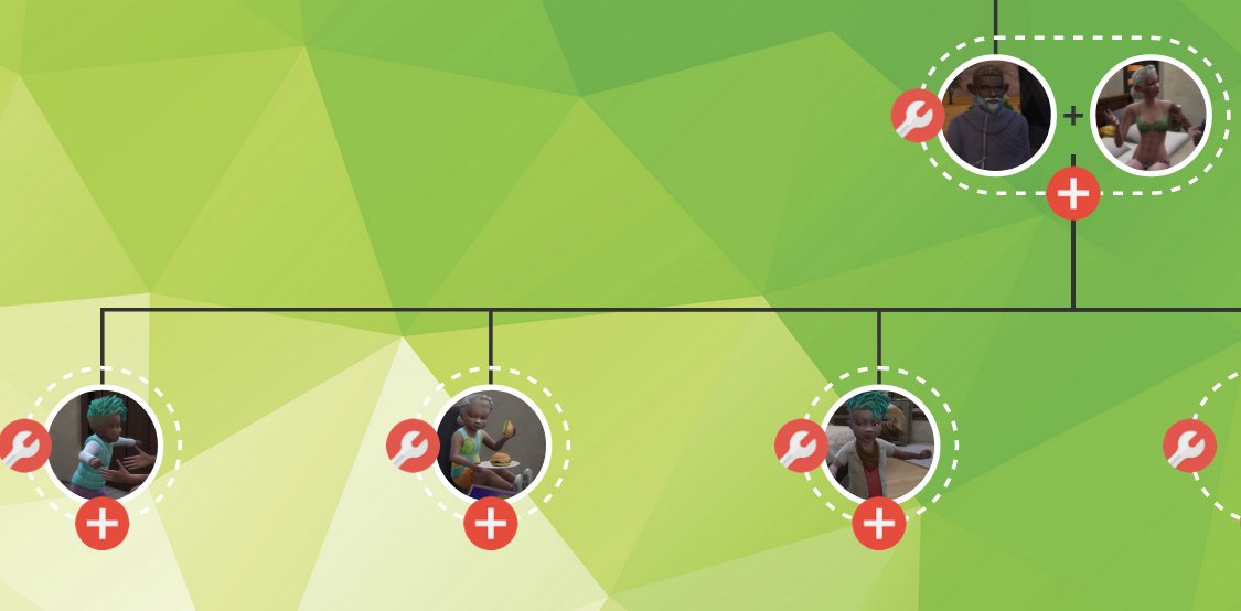 MsShadami's tweet photo. The twins #TreyIrwin and #AlisonIrwin have been added to #DornaIrwin and #TaadNunez 's family in my #StarTrek #Sims4 save file. The family tree is updated. Where do things go from here? Will there be more kids? Or will the parents not be able to make up after their fight? https://t.co/PiMQniDues