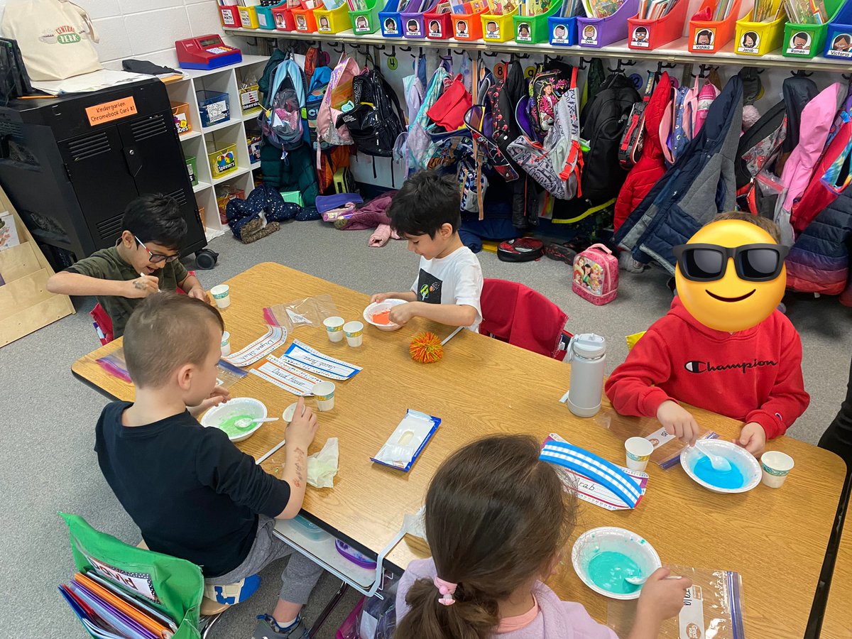 It’s SLIME time!! (Well really Oobleck) these Kinders had such a fun time making their very own slime after reading about how to make it! <a href="/GombertGators/">Gombert Elementary</a>