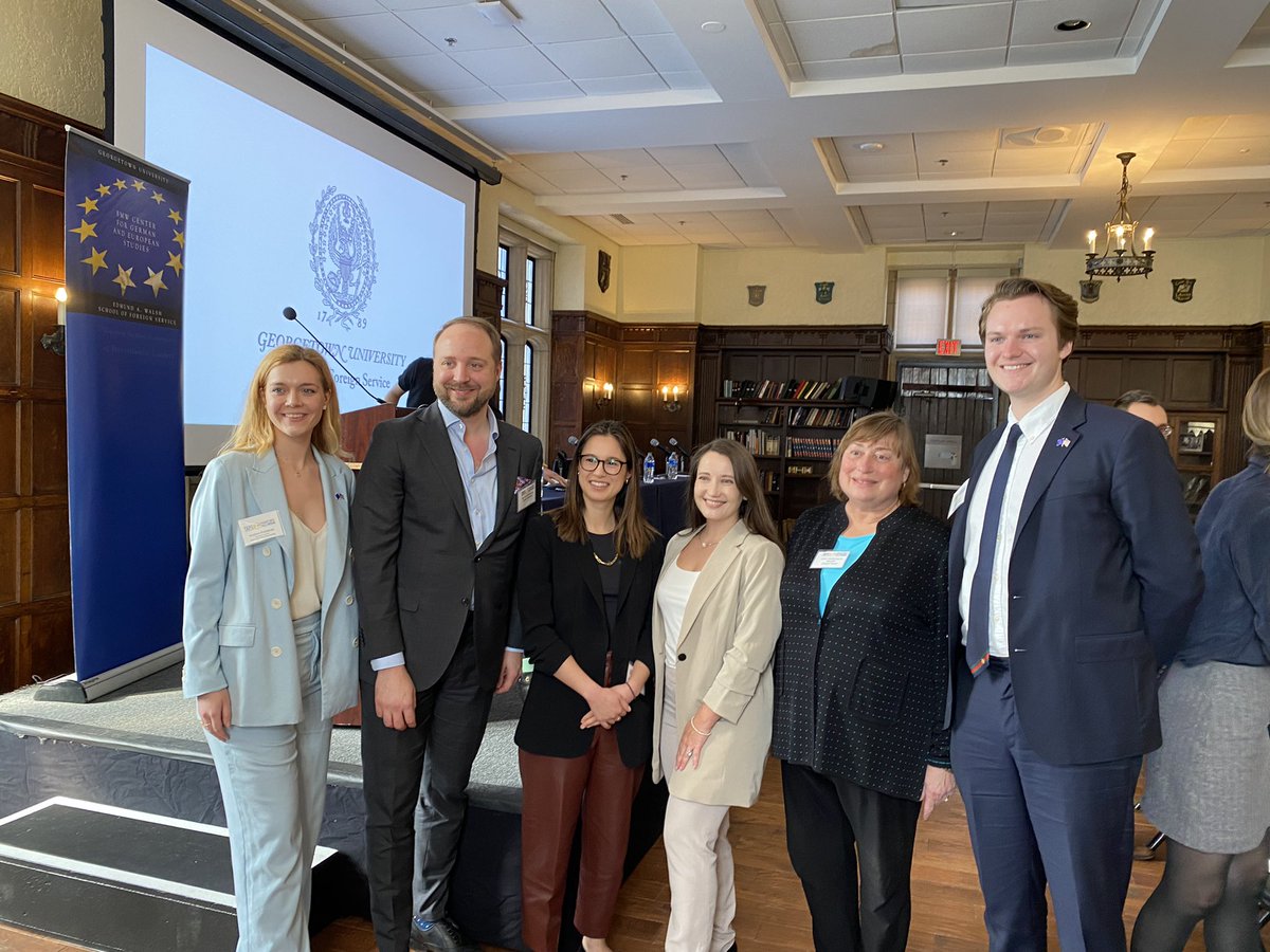 OlgaKhakova's tweet photo. It was a pleasure to join the Transatlantic Policy Symposium 2023 panel on "Climate &amp; Digitalization: Transatlantic Business &amp; Policy Solutions" @TAPSGeorgetown https://t.co/2oXJDHHrUH