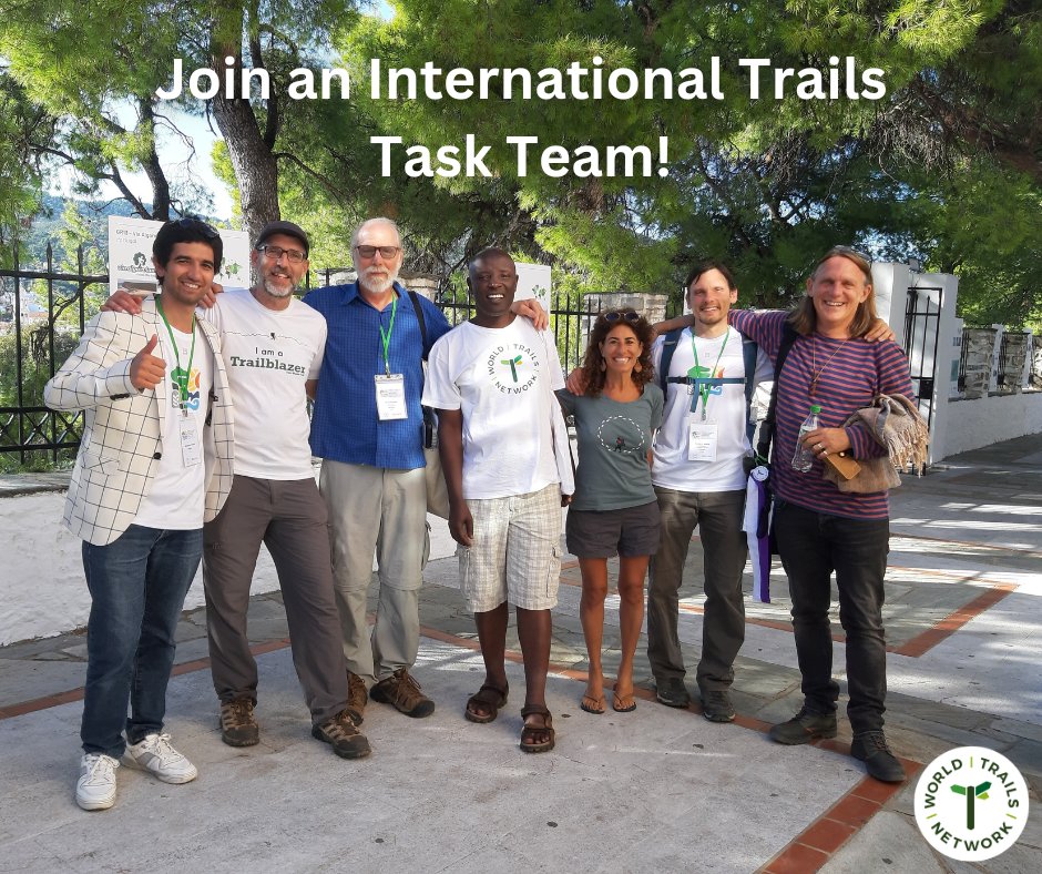 Passionate about the world's trails? Join an International Trails Task Team with the #WorldTrailsNetwork! From Sustainability to Arts &amp; Culture, there are Task Teams to suit all kinds of interests. Learn more and join today at worldtrailsnetwork.org/task-teams/ 
#trails