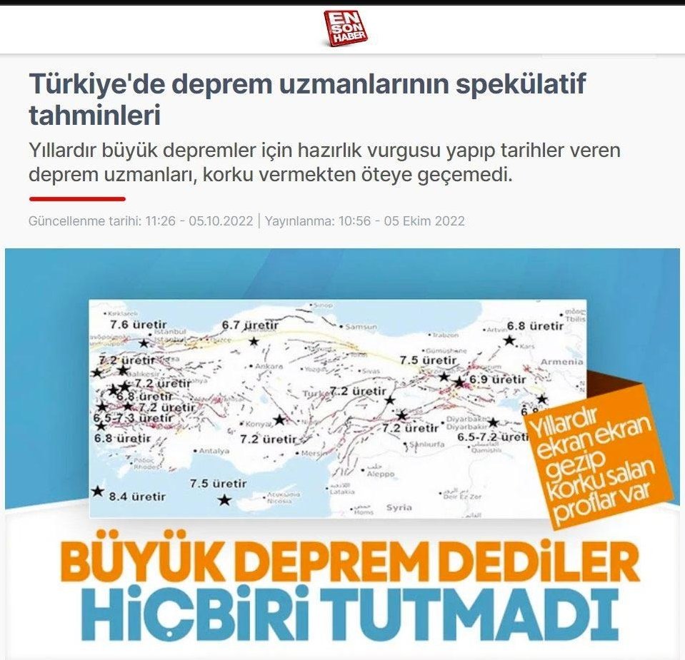 ArsivUnutmaz's tweet photo. 'Büyük deprem' dediler, hiçbiri tutmadı.
https://t.co/n1VWJYCVVz
(05.10.2022) https://t.co/ITngHSpeEp