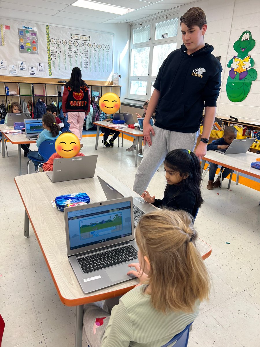 Thank you to the high school students for coming in today and teaching us some coding skills!