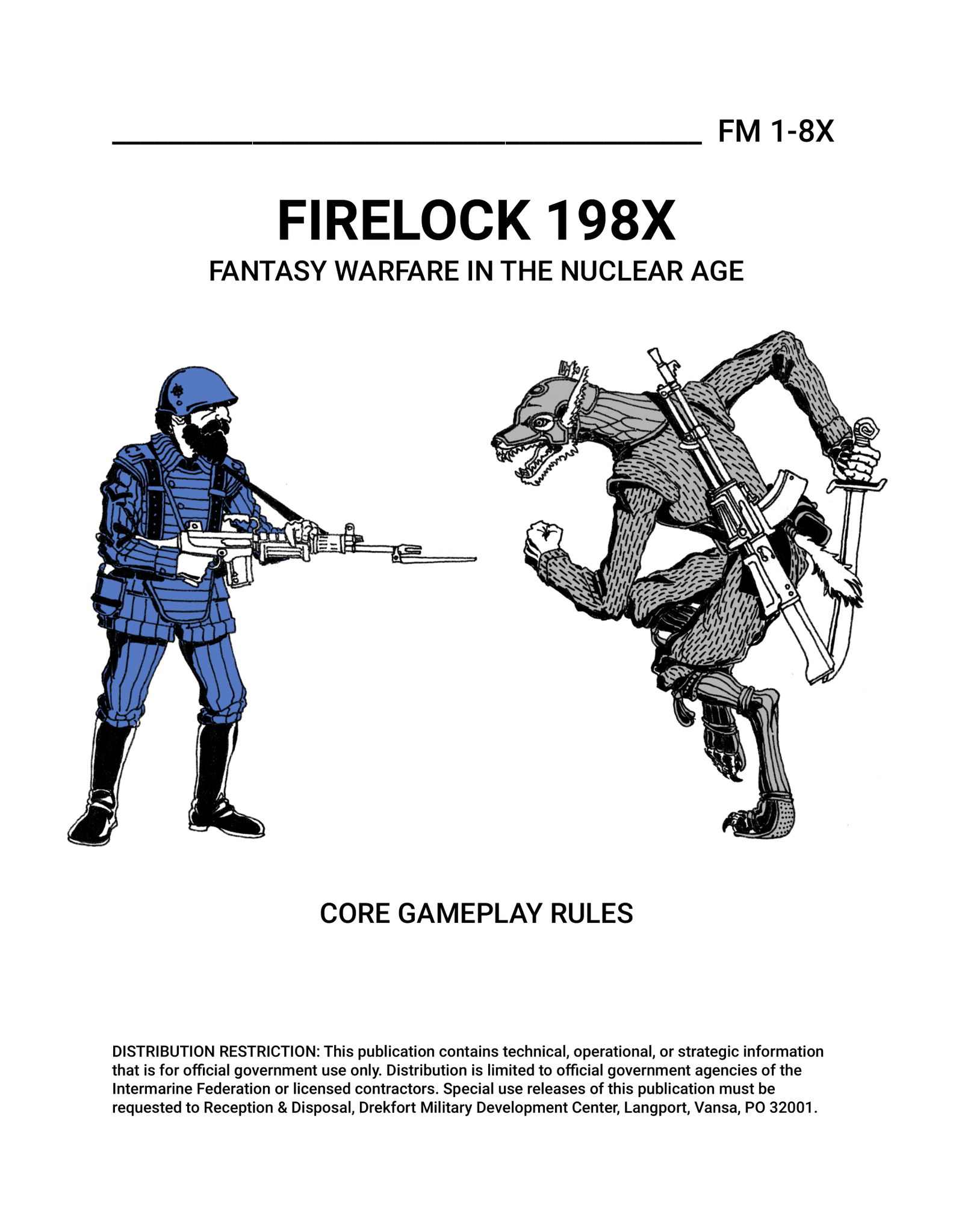 Rifle Infantry on X: New pinned post as development proceeds: Firelock 198X  is a tabletop wargame about fantasy warfare in the age of the atomic bomb.  Core rules: t.coxKwc2Mgr0F As army books