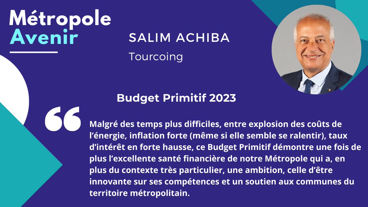 MEL_Avenir's tweet photo. #ConseilMEL @AchibaSalim 
 porte la vision du Groupe Métropole Avenir sur le budget jugé cohérent et raisonnable; il était donc normal pour nous de le voter 
@MEL_Lille #ThreadAvenir https://t.co/j6kQ8lJt0x