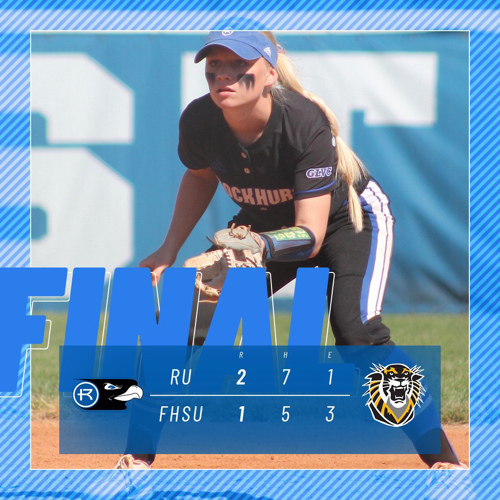 RUhawks's tweet photo. That’s a DUB 👏🏼

@RockUSoftball wins their season opener against Fort Hays State 2-1. https://t.co/eAgc5cSIK8