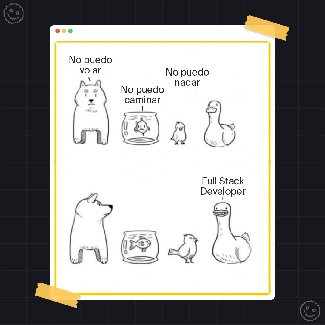tripleten_latam's tweet image. Algunos afortunados pueden hacerlo todo 🤣🤣🤣
.
.
.
.
.
#PracticumLatam #PracticumVibes #programmerhumor #meme #memesespañol