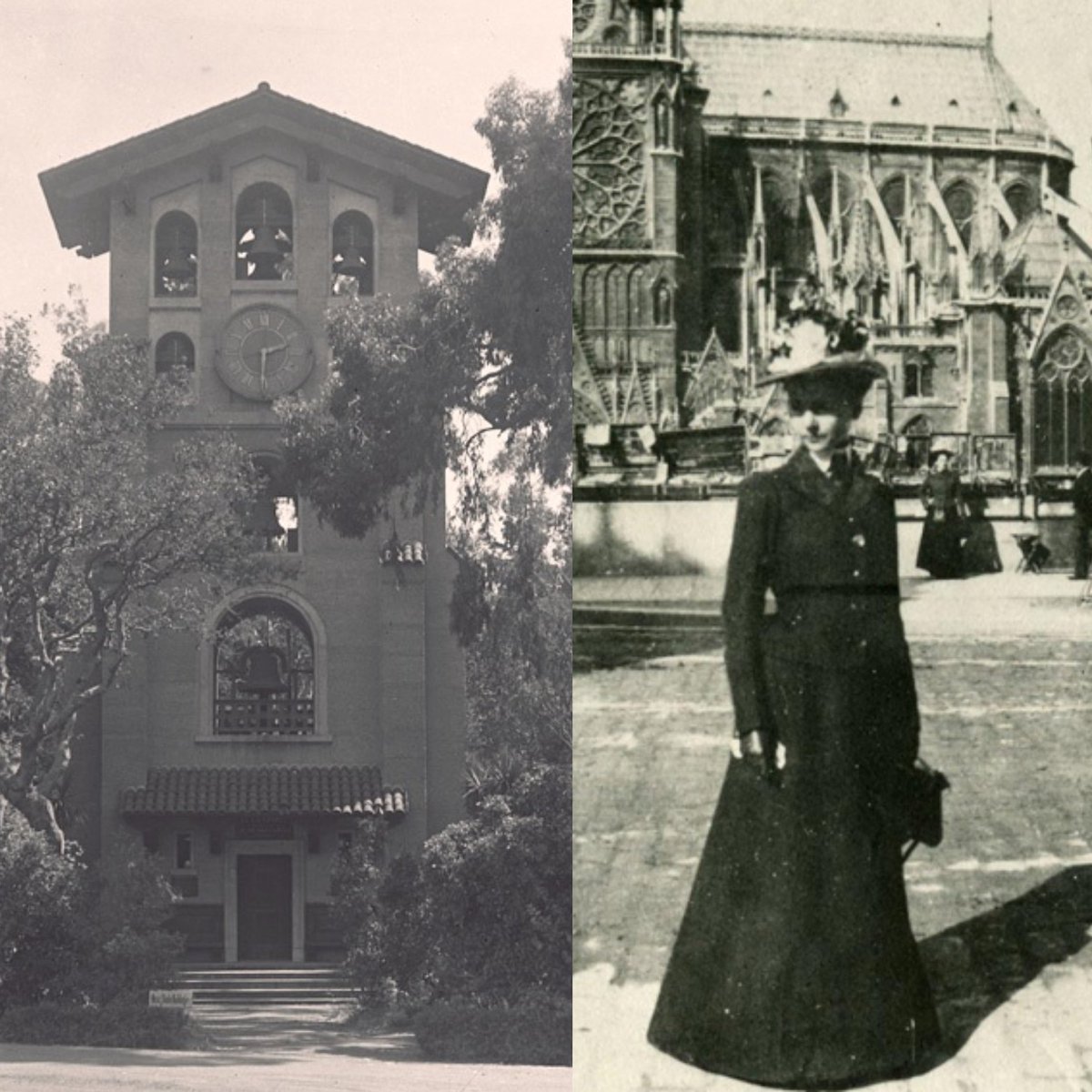 California architect and engineer #JuliaMorgan was a trailblazer. She designed more than 700 buildings, including #HearstCastle but this bell tower at #MIllsCollege put her on the map!  #InternationalDayOfWomenAndGirlsInScience #WomenInScience #UnitedNations #libaries #archives