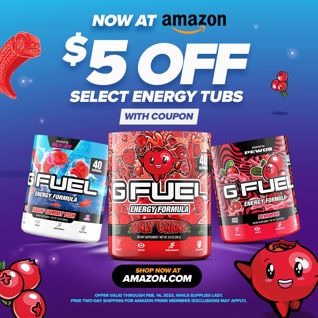 G FUEL® on Twitter " ️ 𝗟𝗜𝗞𝗘 + 𝗥𝗧 to win a GFUEL TUB of your choice