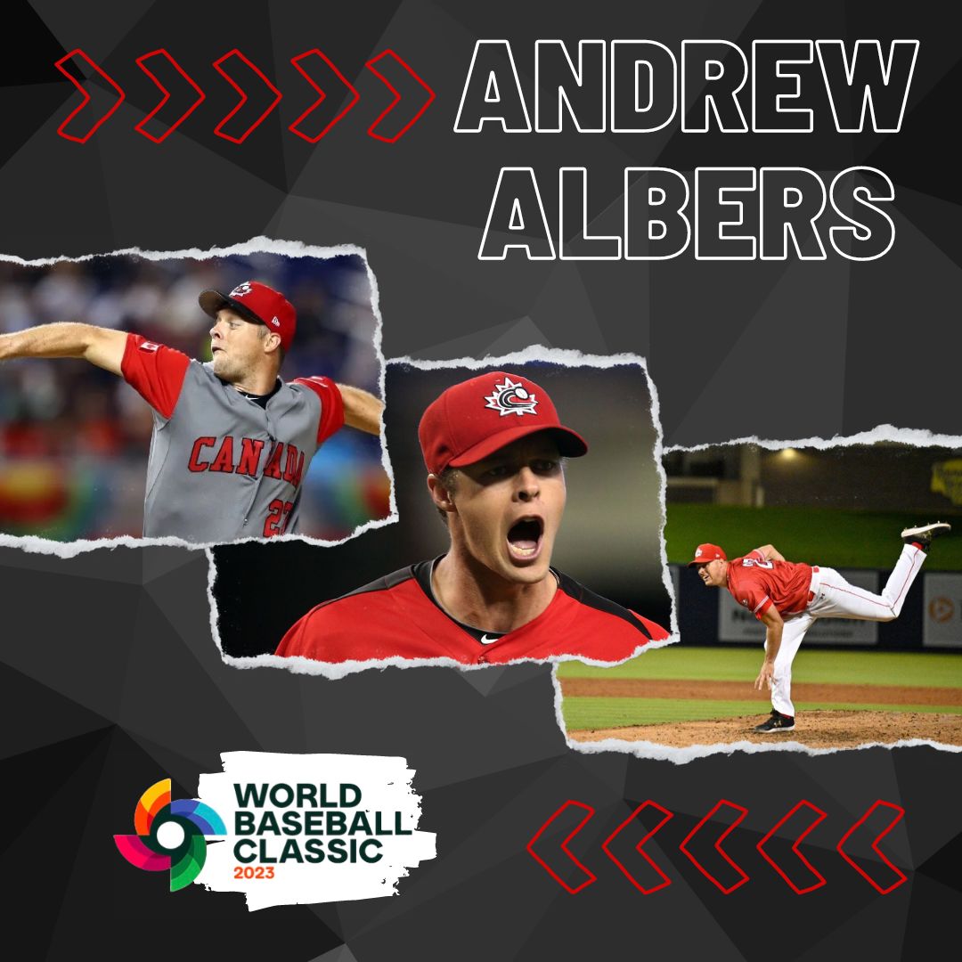 BaseballSask's tweet photo. Congratulations to Andrew Albers on being selected to represent Canada at the 2023 World Baseball Classic! 🇨🇦 https://t.co/5KzNt2FK7n