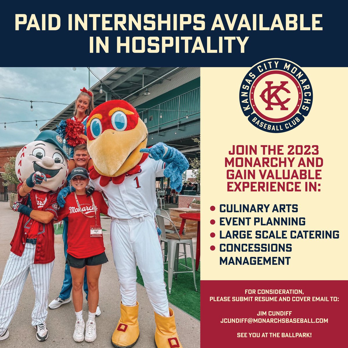 Kansas City Monarchs on Twitter "HOSPITALITY INTERNSHIPS AVAILABLE The