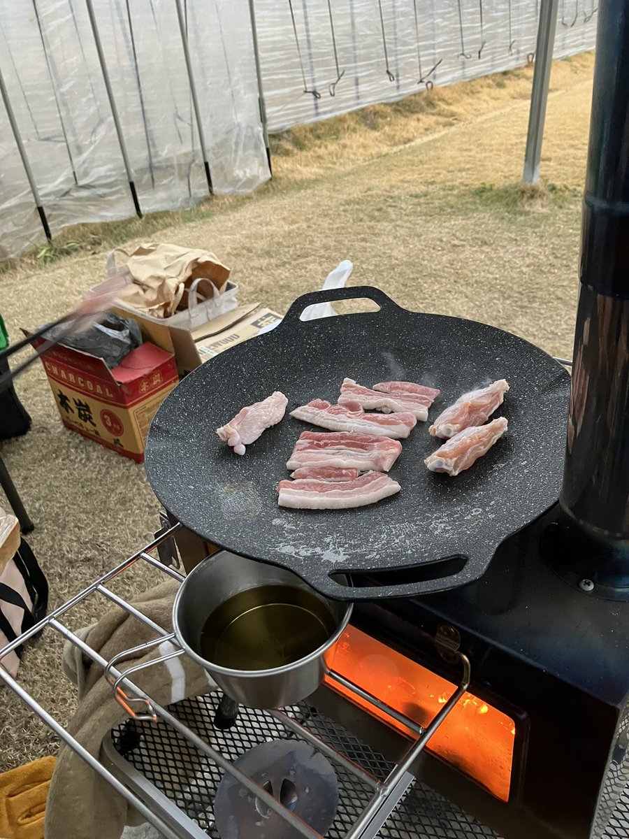25CAMP1's tweet photo. 先日今年初めてのキャンプに行ってきましたー🏕場所はいつもお馴染みのたまフラさん🌺　朝まで雨が降ってたので、今回は芝が濡れてないビニールハウスサイトでお泊まり😊楽しかった😊　#ニコ25CAMP  #キャンプ　#tamanaflower #たまなフラワーパーク　#アウトドア　#薪スト　#ツーリングドーム https://t.co/bwvrdnhDuD