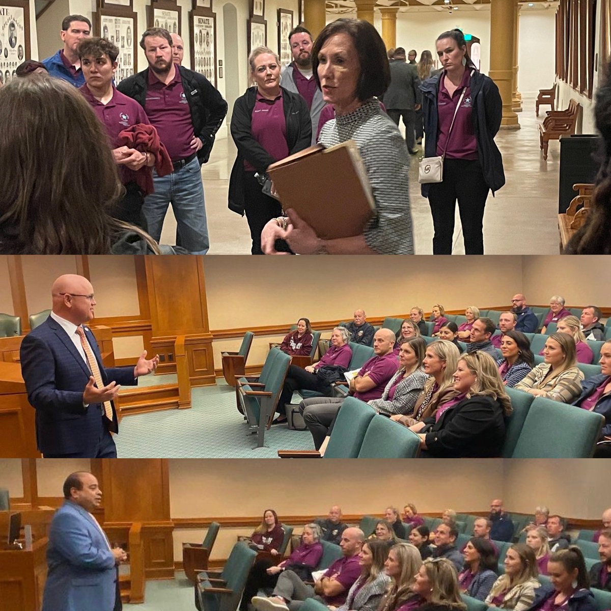 beer_wineguy's tweet photo. It was an amazing experience at the #Texas State Capitol for @WashCoChamberTX Leadership group.
The 88th Legislative session was in full swing & we got to meet Senator Lois Kolkhorst, Rep. Kyle Kacal, & lobbyist Joel Romo.
#LeadershipDevelopment #TexasPolitics #CapitolTour https://t.co/KjHJFznWMn