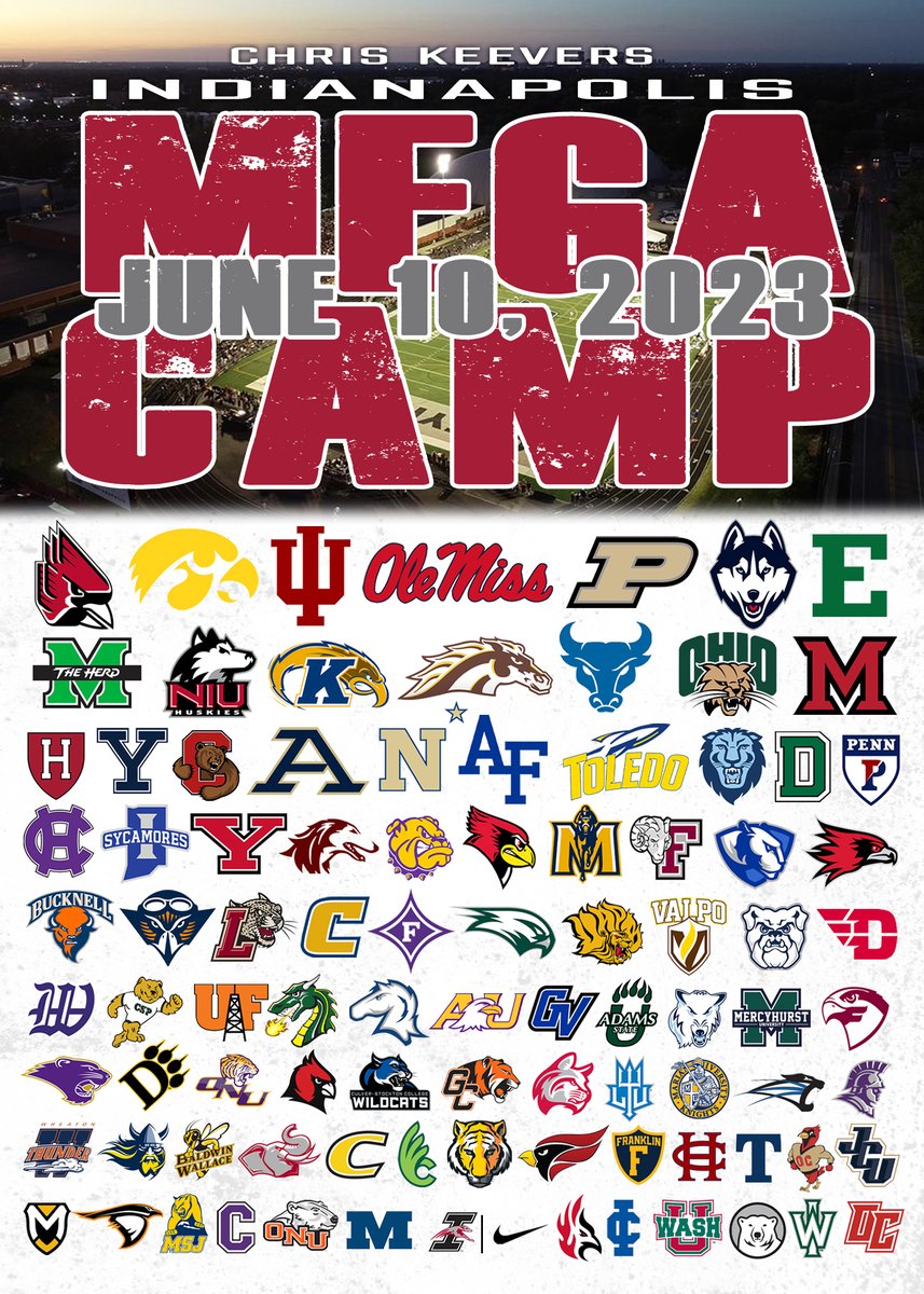 🚨🚨 SAVE THE DATE!! 🚨🚨
🏈 4th Annual Indianapolis Mega Camp
🗓️ Saturday, June 1⃣0⃣
📍 Key Stadium (UIndy Campus)

#GoHounds | #TogetherWeWin