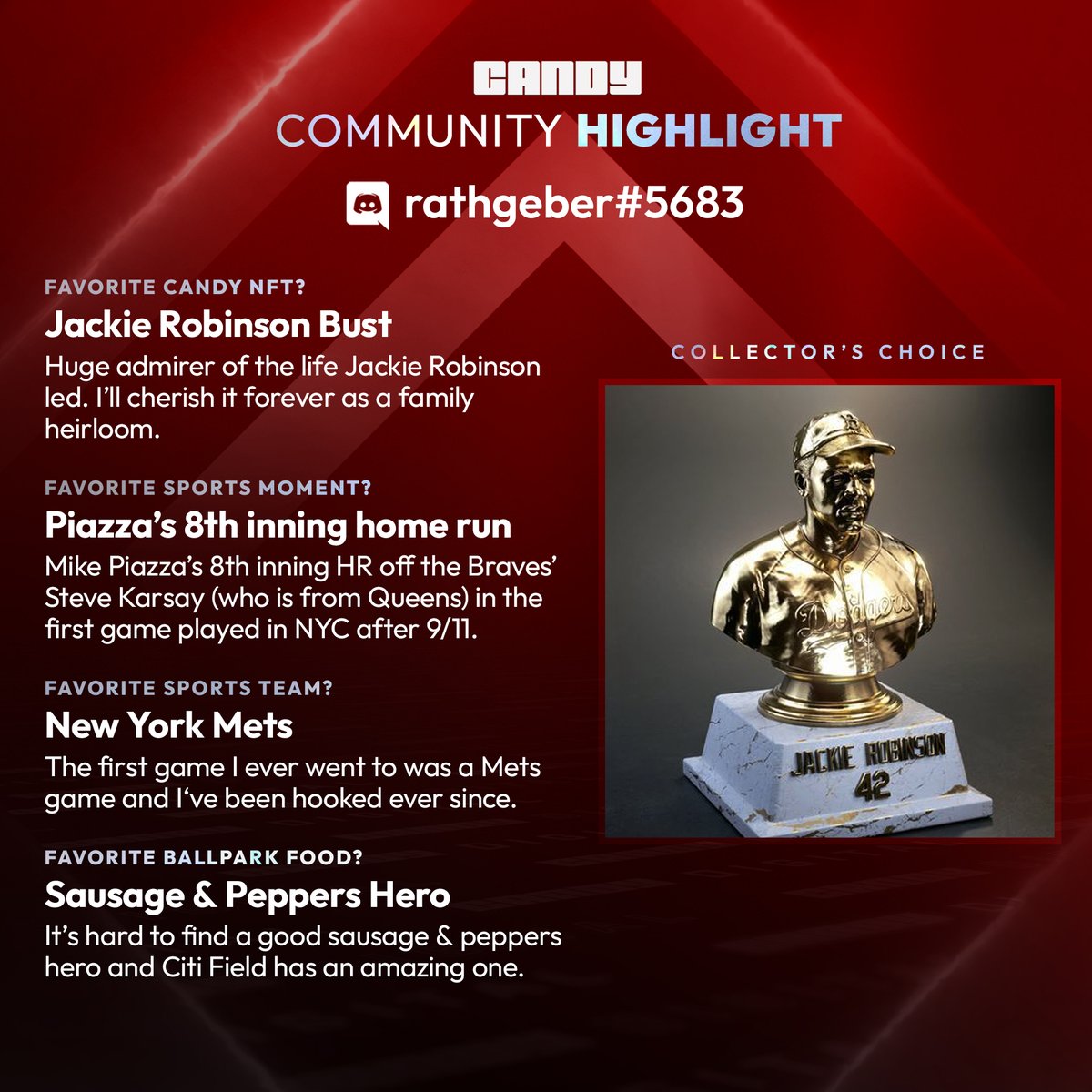 CandyDigital's tweet photo. The members that make up the #CandyDigital Community are pretty sweet!

So, we're spotlighting them with a new Community Highlight series 👏

FIRST UP: 𝗿𝗮𝘁𝗵𝗴𝗲𝗯𝗲𝗿#𝟱𝟴𝟲𝟯

Check out their fun facts and then come meet them in our Discord! ⬇️🍬

https://t.co/opfEnXgQAm https://t.co/wcV81Ecso2