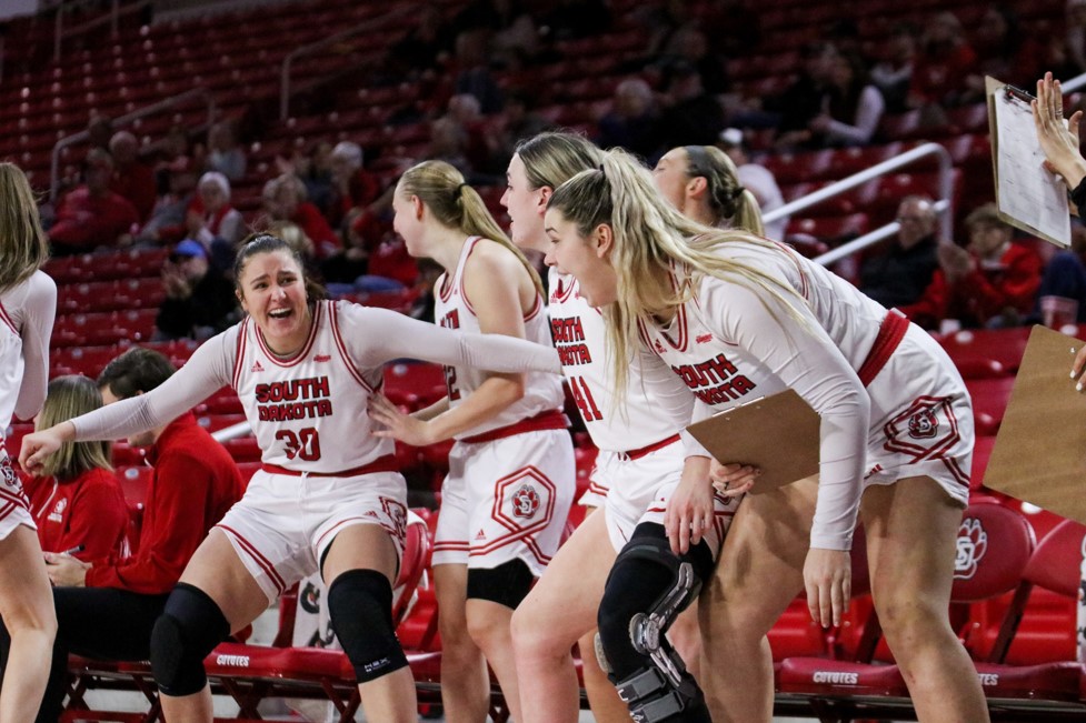 SodakMJ's tweet photo. Check out Coyote sports this weekend as the womenβs basketball team is hosting in-state rival South Dakota State. And, see former Coyote linebacker Jack Cochrane at Super Bowl LVI! #USDMJ https://t.co/PkseM71btd