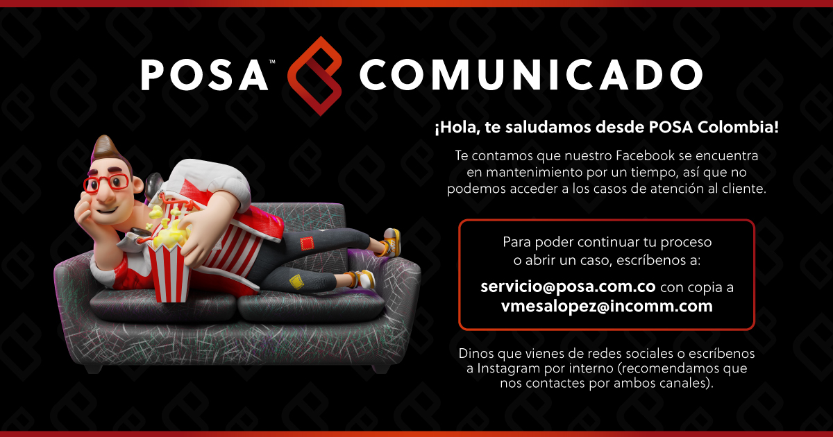 Holisss amiguis, estamos en mantenimiento en Facebook 🛠 así que no tendremos servicio de atención al cliente por esa red por un tiempo 😬

Escríbenos al interno aquí --> bit.ly/3JTknfY o mándanos un mail con tu caso ❤️