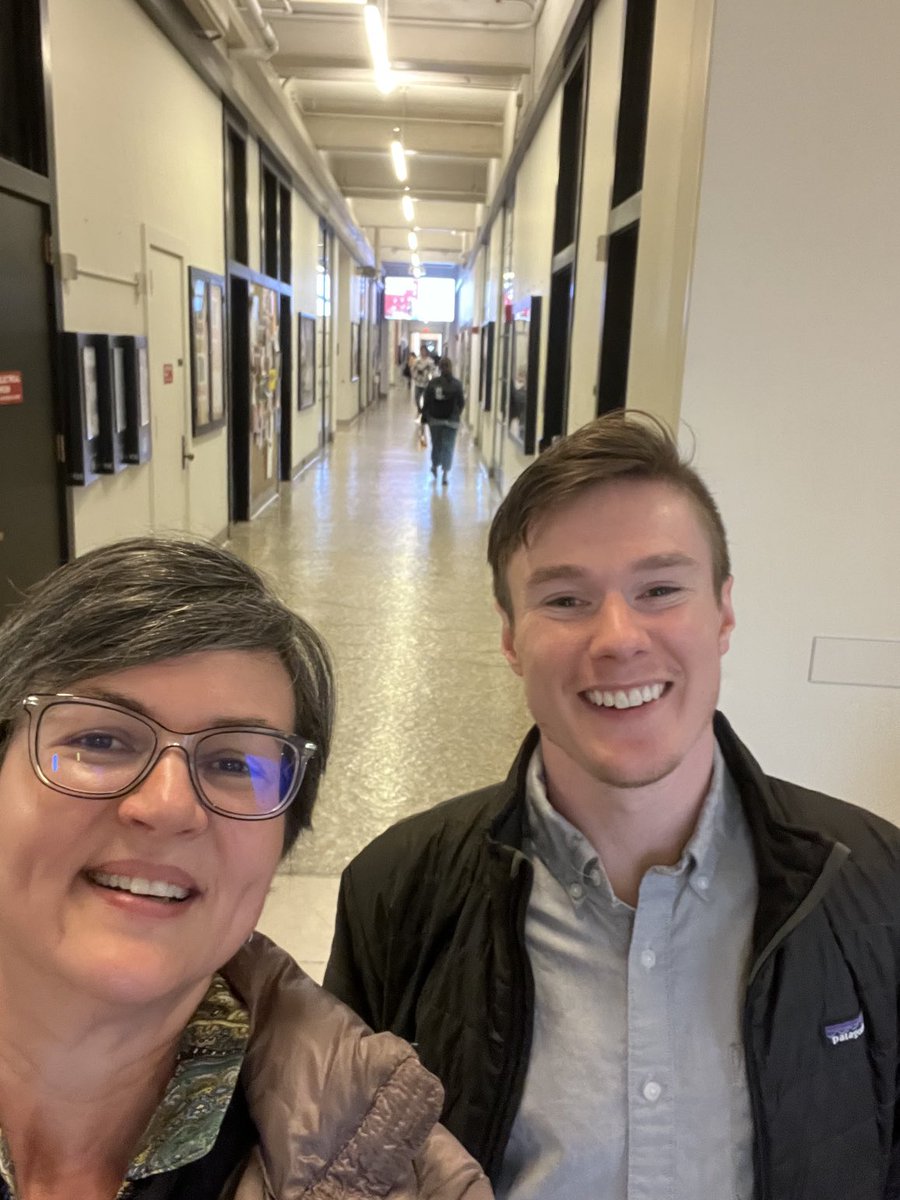 WindLady's tweet photo. Such a great visit at MIT with ⁦@MichaelFHowland⁩, including the unusually empty infinity corridor! https://t.co/i7k7DHaWL0