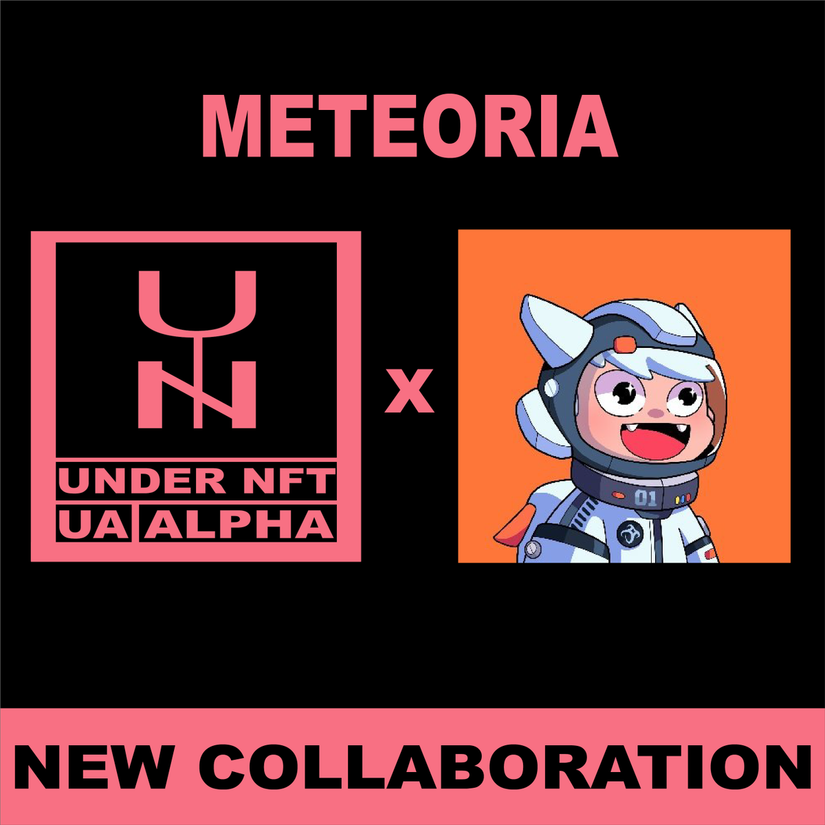 underNFTua's tweet photo. Greetings fam! 
We're going to announce our next collaboration with @MeteoriaNFT 

Join raffle via Alphabot link: 
https://t.co/KLXXflZSly

tag 3 friends for extra chance
#NFT #NFTGiveaways #ETH #Crypto #Giveaways https://t.co/GxoJWiw8GU