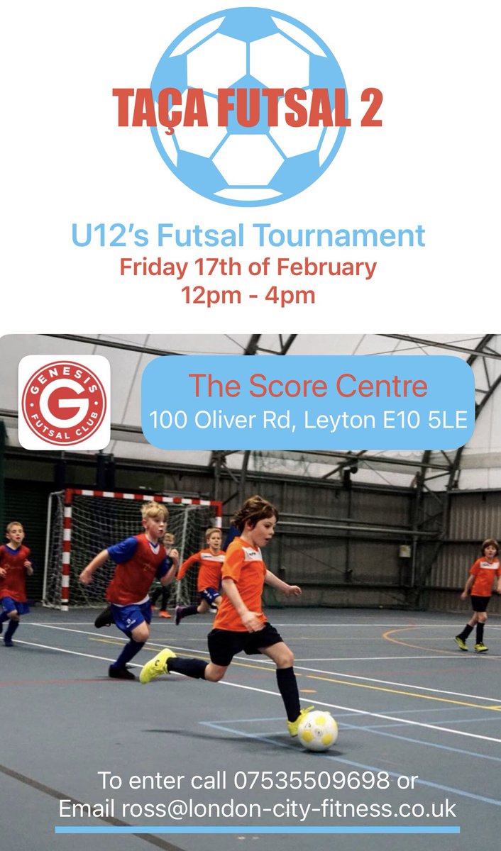 LDNPT's tweet photo. A couple of spots left in our half term futsal comp… https://t.co/wUZ2r4OTmZ