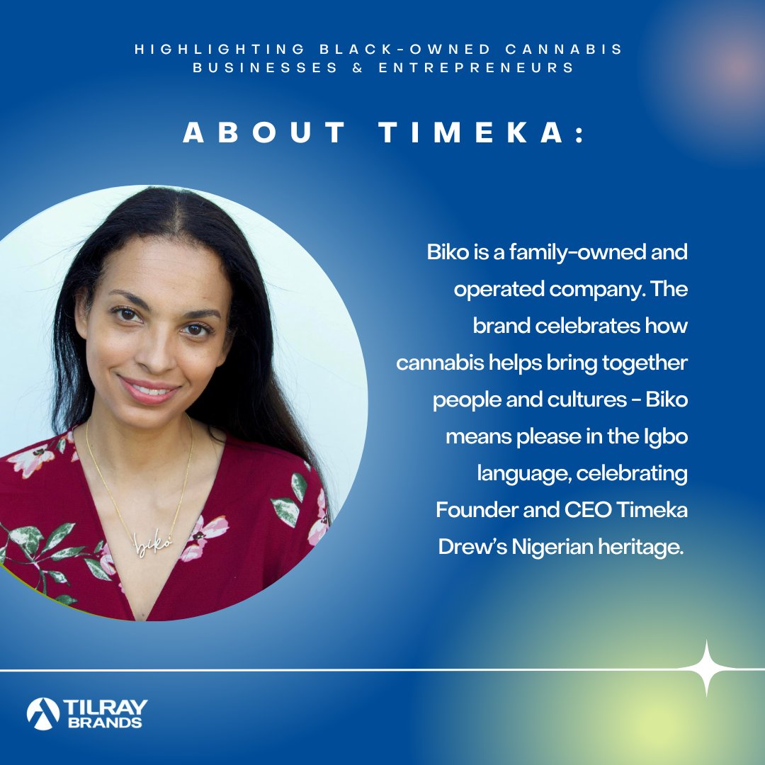 In honor of Black History month, we are celebrating and highlighting Black entrepreneurs in the cannabis industry. Today we are featuring Timeka Drew, CEO &amp; Founder of <a href="/BikoFlower/">bikoflower</a>.
 
Full highlight in the thread below ⬇️