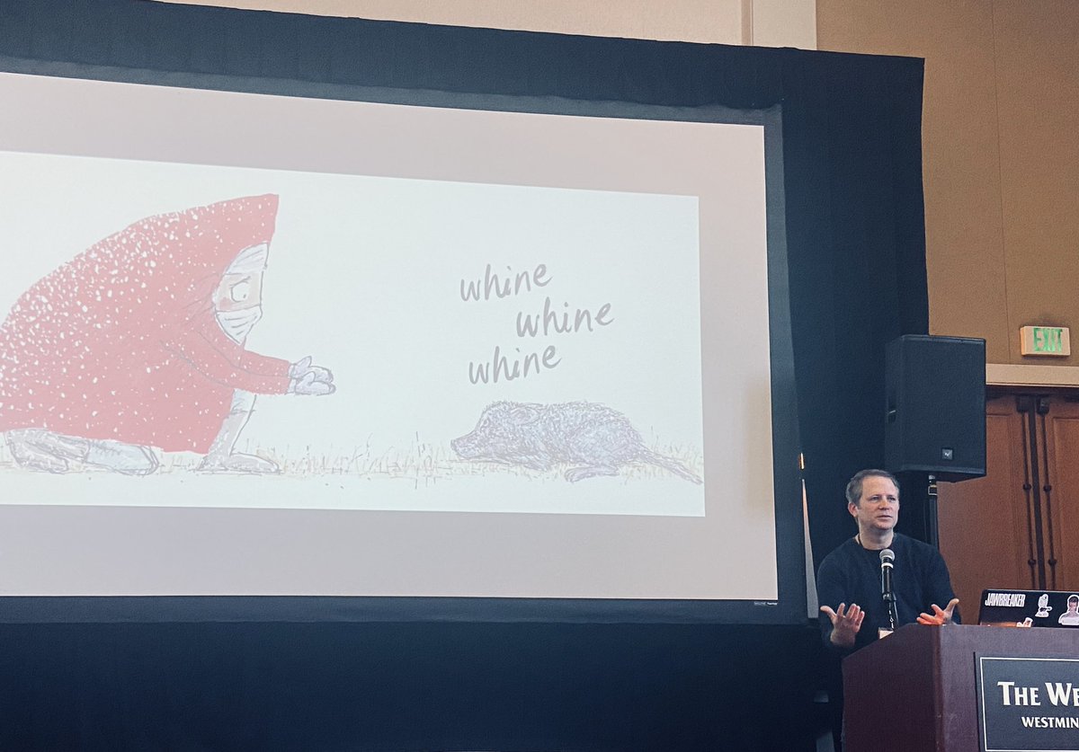 erindaydreams's tweet photo. Loved this session from Matthew Cordell on #wordlesspicturebooks. Thinking about new projects to try with students! @BVGrover @ccira2023 #ccira23 #picturebooks https://t.co/ZuPvbofzgm