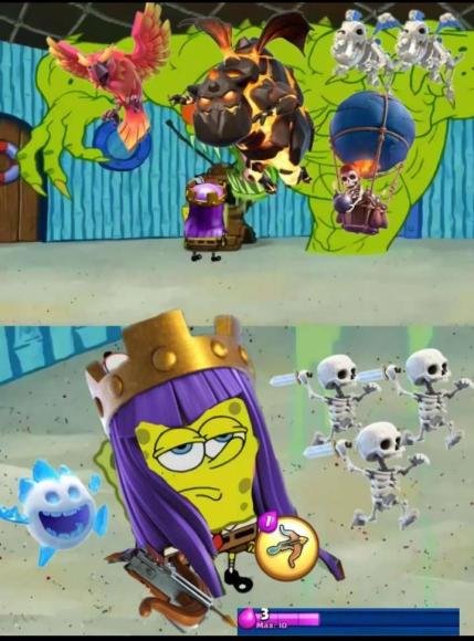 rTron1z's tweet image. Queen vs 20 elixir push