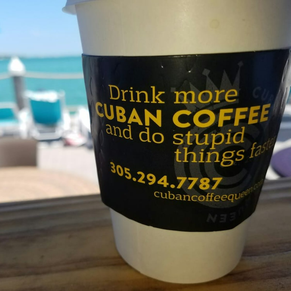 Put a smile on your face by sipping on a bold cup of coffee while taking in the beautiful views of Key West.