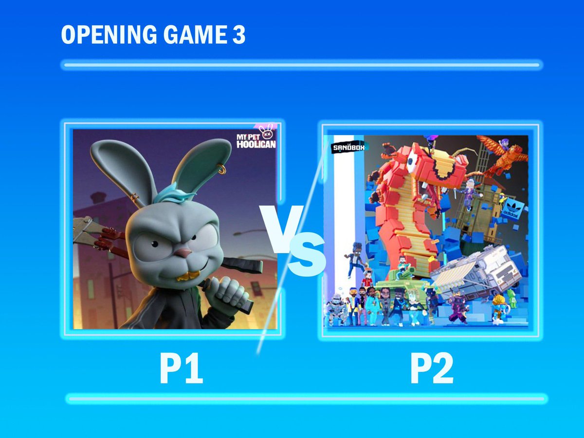 Let the game begin! I'll post two tweets, comment, like and retweet them! The community with the most engagement wins. #GameOn #MemeWar 🔥

<a href="/mypethooligan/">My Pet Hooligan</a> <a href="/TheSandboxGame/">The Sandbox</a>