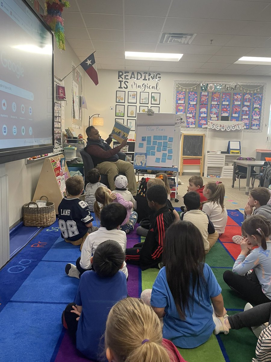Having a mystery reader come into our classroom every Friday afternoon is such a special tradition in our classroom! 🥰 #ProsperProud #ReevesAchieves #MakingMagicHappen
