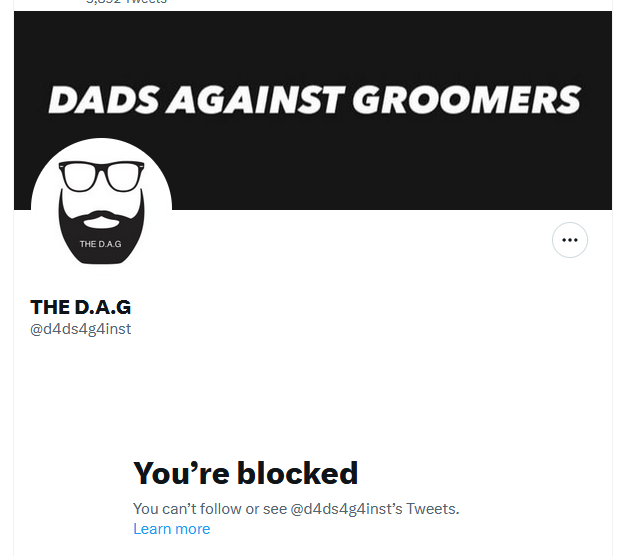 oh look, a misogynistic transphobe who brags about others blocking him doesn't have a problem blocking others when his BS is called out and when he gets a little taste of what he does to others.