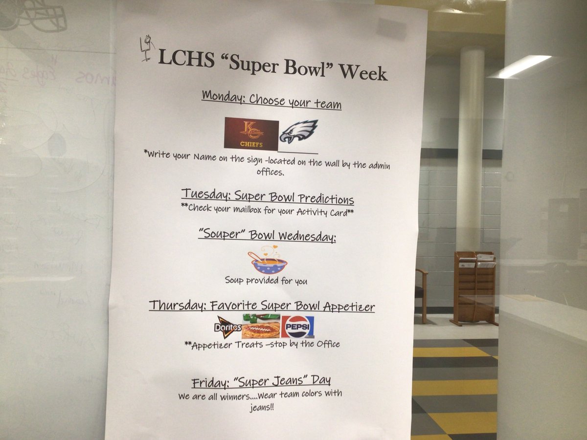 PrincipalFraz's tweet photo. #LC Had a Super Week at 3216 in preparation for Super Bowl Weekend!! https://t.co/tevRDkspdM