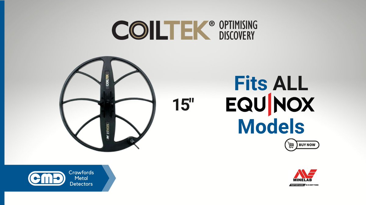 CMDetectors_'s tweet photo. Go Deep. Go Coiltek!
Get the most from your Equinox with a #Coiltek 15" coil. And yes, the Coiltek 15" coil does work on the new Equinox models!
Visit our website to purchase!
Tel: 01724 845608
https://t.co/e99NsdZThF
#metaldetecting #minelab #specialoffer https://t.co/a1RnmpCI6Y
