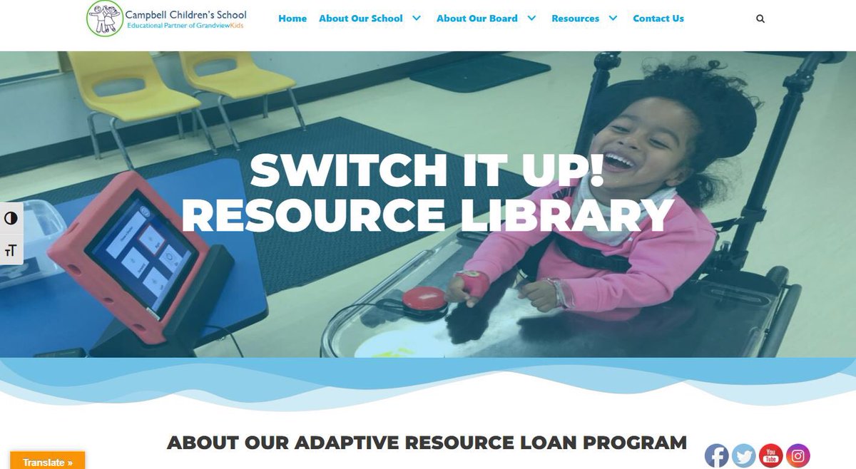 Did you know that CCS has an assistive technology loan program?!   The “Switch It Up” library is available to special education staff in DDSB and DCDSB as well as parents of CCS students. Visit campbellchildrensschool.ca/switchitup or contact shaun.maddock@grandviewkids.ca for more details!