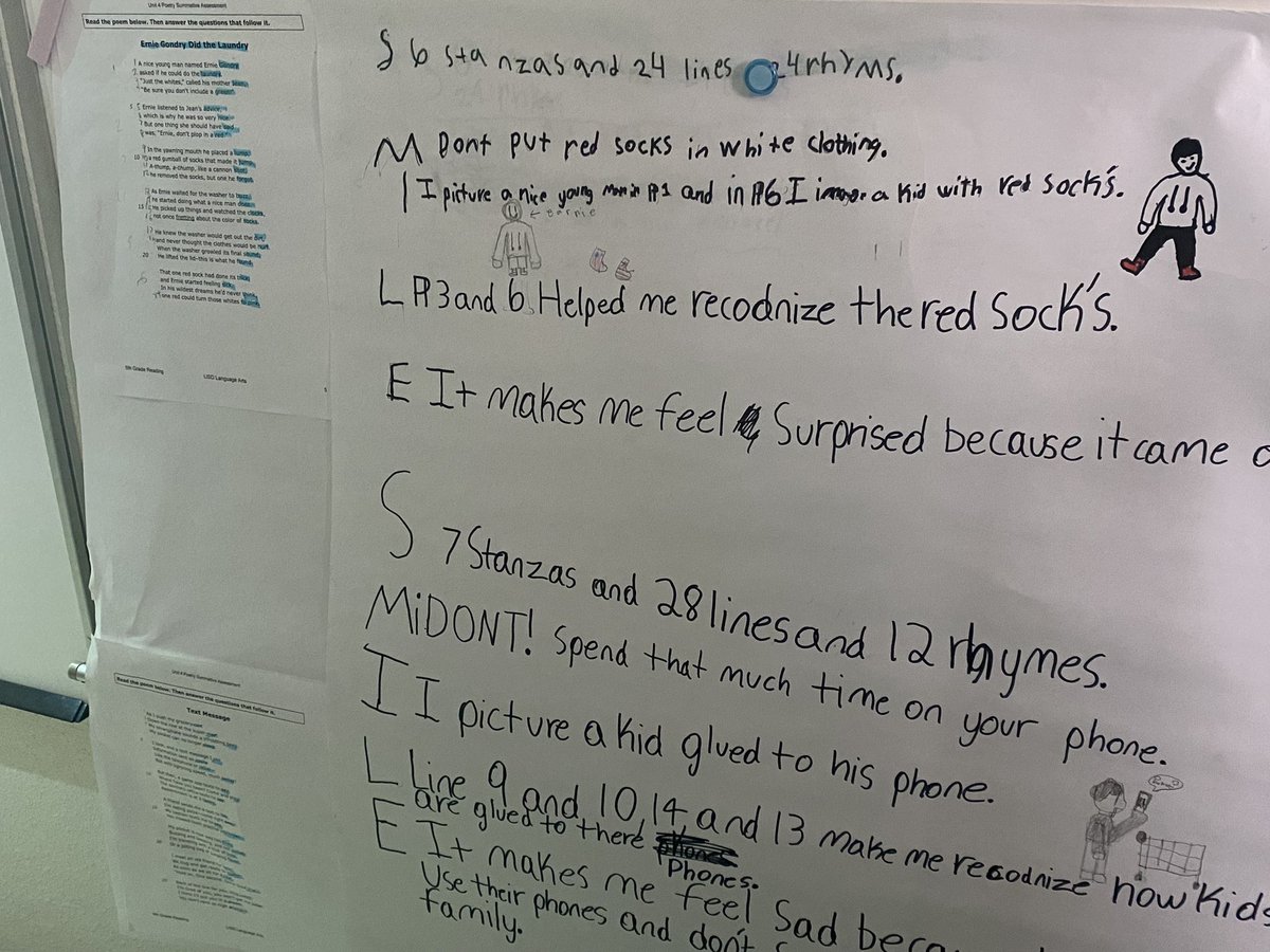 5th grade students collaborate while reading poetry with the SMILE/SERES strategy! #AuthenticWork #LISDLas #WeAreCentral #LISDBIL