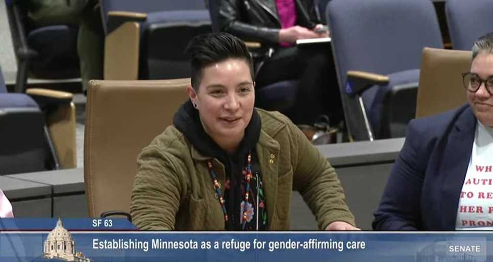 “Body sovereignty is everything, gender sovereignty is everything. We are here to hold this space open and hold this door open for those that need it.”

@alicia4duluth

#transrefuge #LGBTQIA #minnesota #mnlegislature #mnlegis #transgender #lgbtqmn #TransRightsAreHumanRights